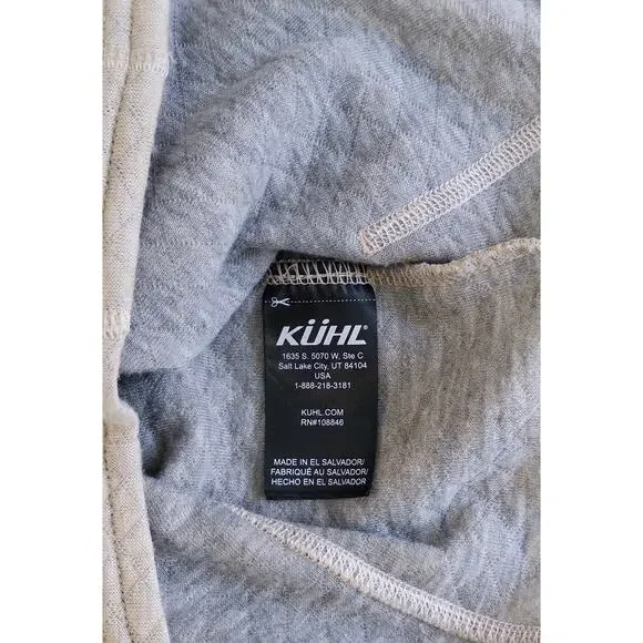 KUHL Athena women's quilted pullover sz M cowl neck outdoor kangaroo pocket cozy - Picture 4 of 4